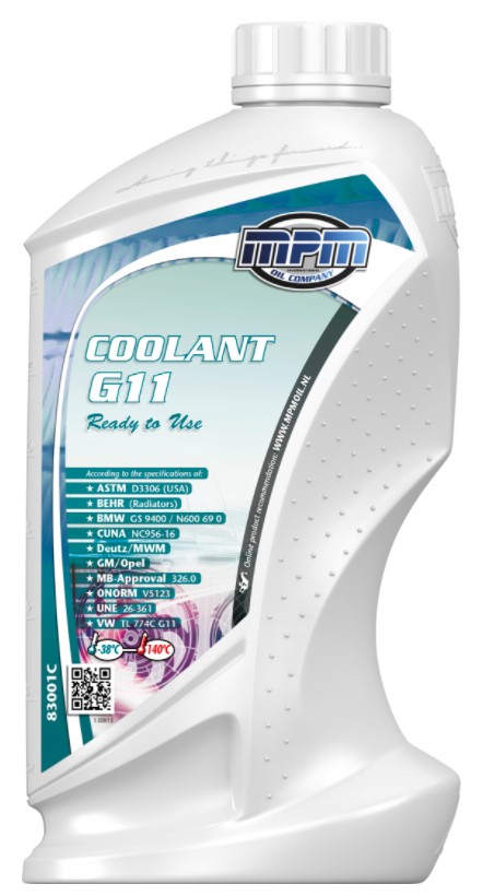 Охолоджувальна рідина MPM G11, готова, зелений, -38°С, 1 л (MPM 83001С)